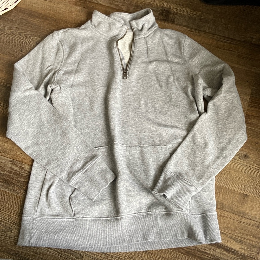 Old navy light grey 1/4 zip sweatshirt size small tall
